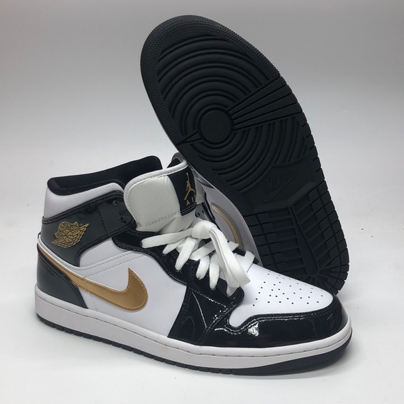Jordan Other - Mens Air Jordan 1 Mid SE Black/White/Gold 852542-007 NWOB
